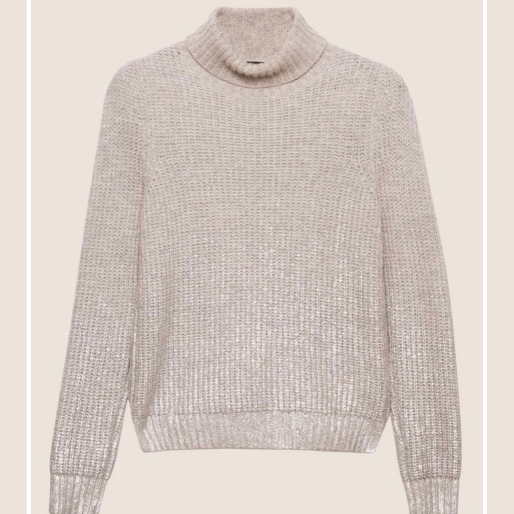NWT Armani Exchange Foil Coated Turtleneck Sweater